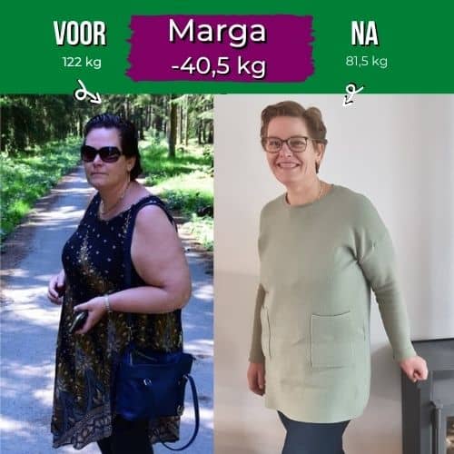 Marga (55) viel 41 kg af: "Toen ik in het ziekenhuis lag, had ik tijd om na te denken" 2 Marga Resultaat 7 min