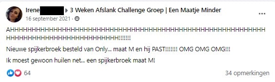 Irene (49) verloor 22 kilo: “Ik keek in de spiegel en dacht: dit ben ik niet!” 2 Irene Fb bericht
