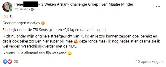 Irene (49) verloor 22 kilo: “Ik keek in de spiegel en dacht: dit ben ik niet!” 1 Irene Fb bericht 2