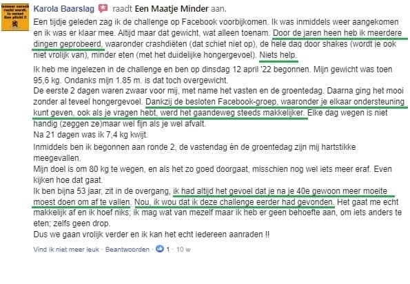 Snel afvallen is dé sleutel tot blijvend gewichtsverlies 8 karola fb groep min 1