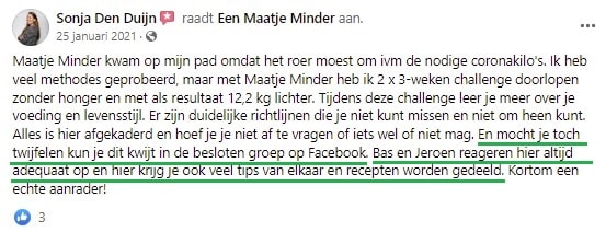 Snel afvallen is dé sleutel tot blijvend gewichtsverlies 10 sonja fb groep min