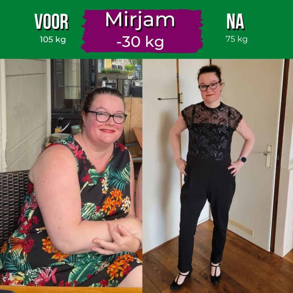 Mirjam (42) viel 30 kilo af: ‘Ik ben niet bang voor een terugval, dit is hoe ik nu leef’ 3 Mirjam Resultaat 781 × 781px 1200 × 1200px 2 min